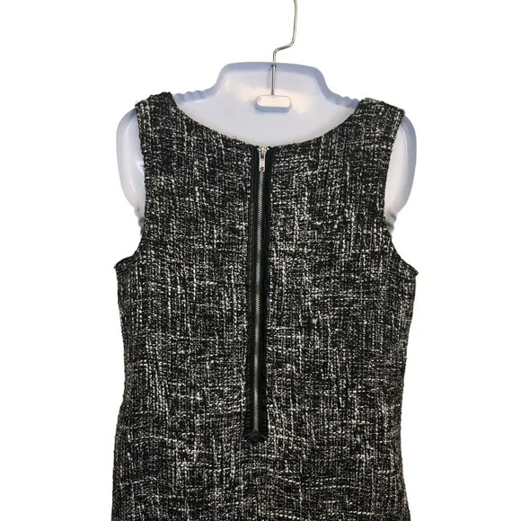 DANA BUCHMAN Sleeveless Black White Tweed Sheath Dress Women’s 8 - Picture 6 of 9